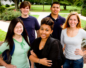 Wilmington University Students Hanging Out on Campus