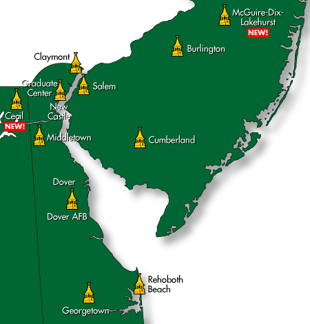 Map of Delaware