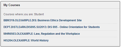 My courses