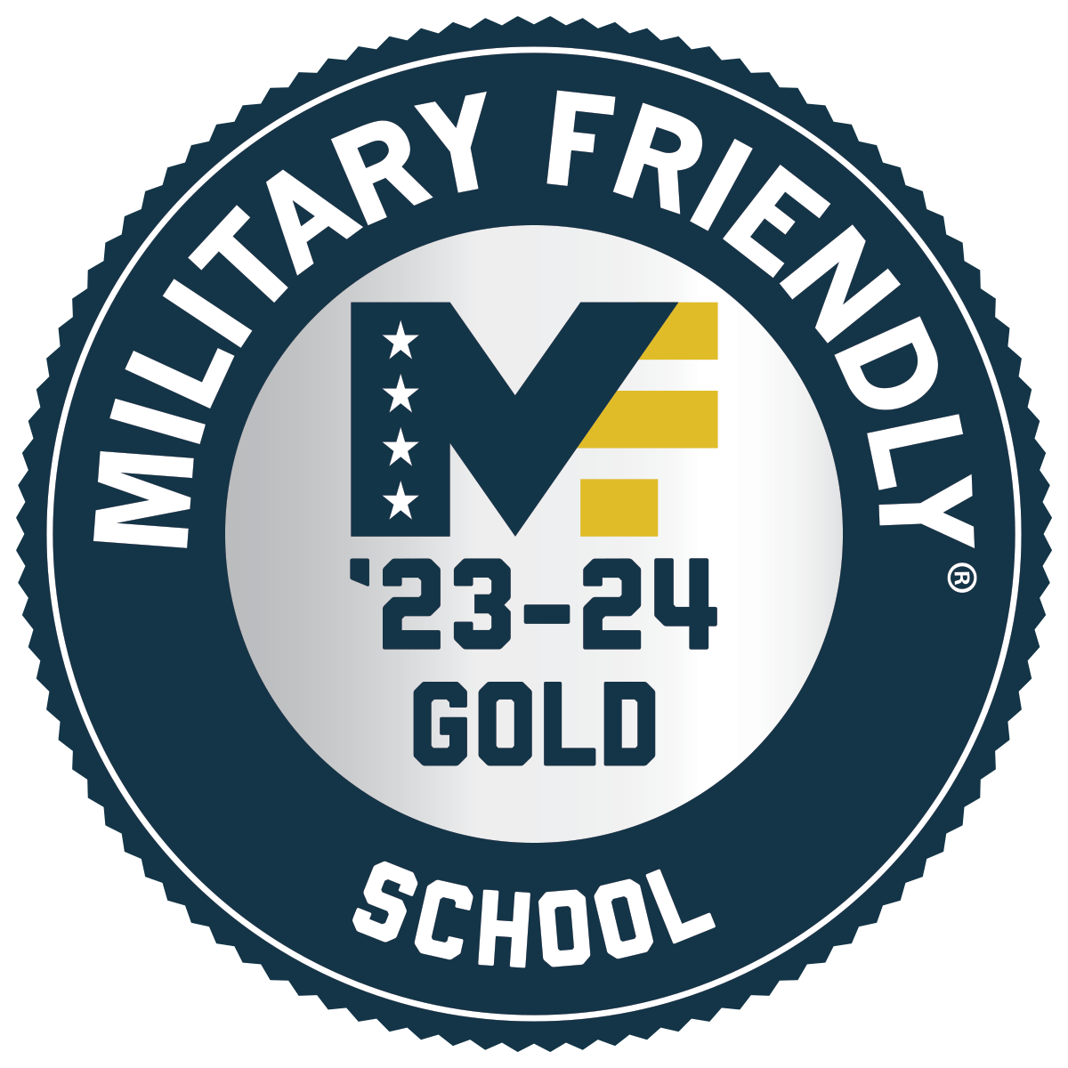 Military Friendly (Registered) Gold Award School 2023-2024