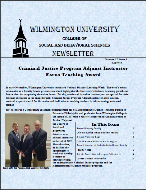 Behavioral Science Division Newsletter
