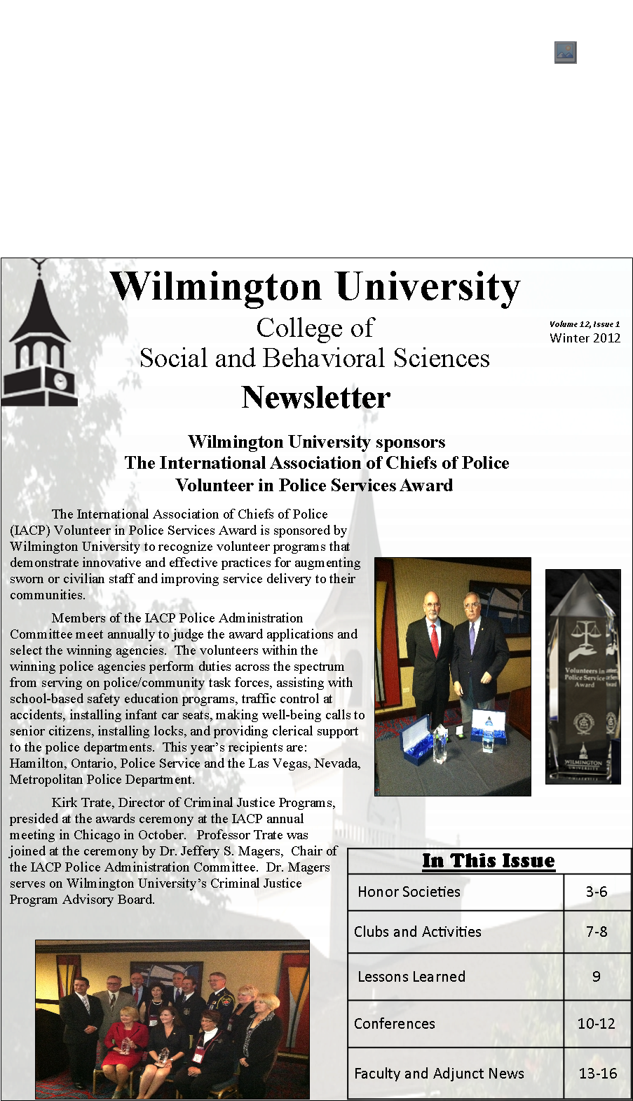 Spring 2012 Newsletter