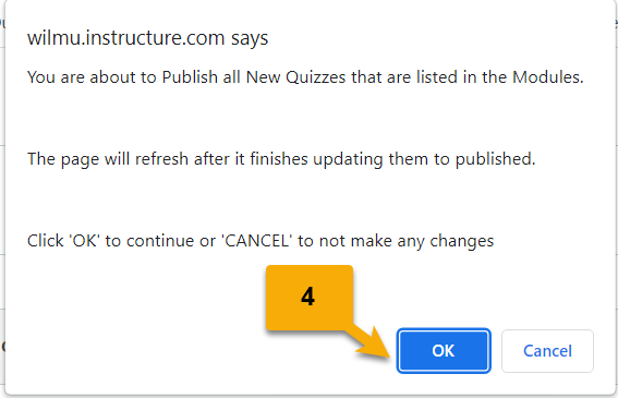 Publish New Quizzes Alert