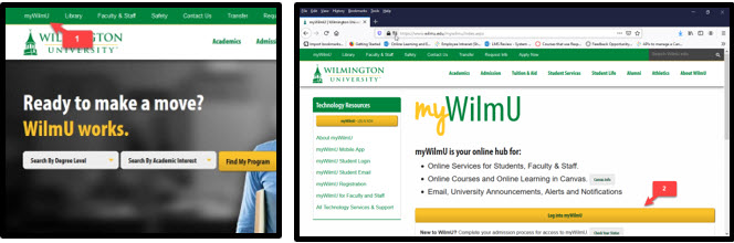 Log in to myWilmu