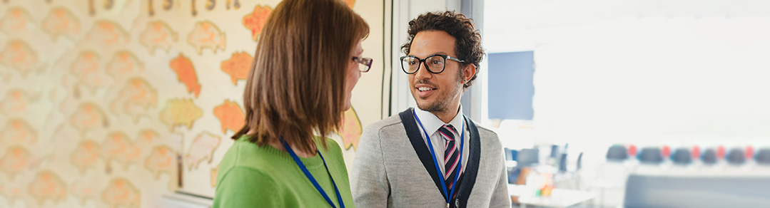 Two students talking