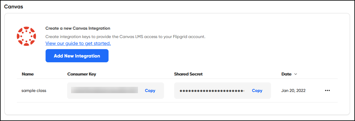 Create a new Canvas Integration in Flipgrid