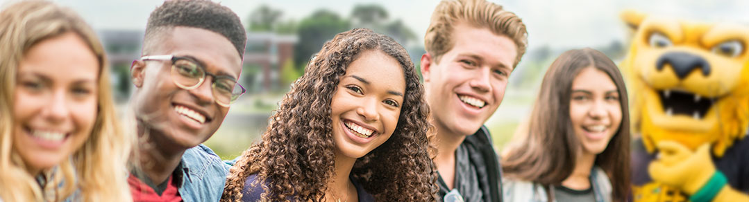 happy students smiling