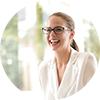 Woman smiling.