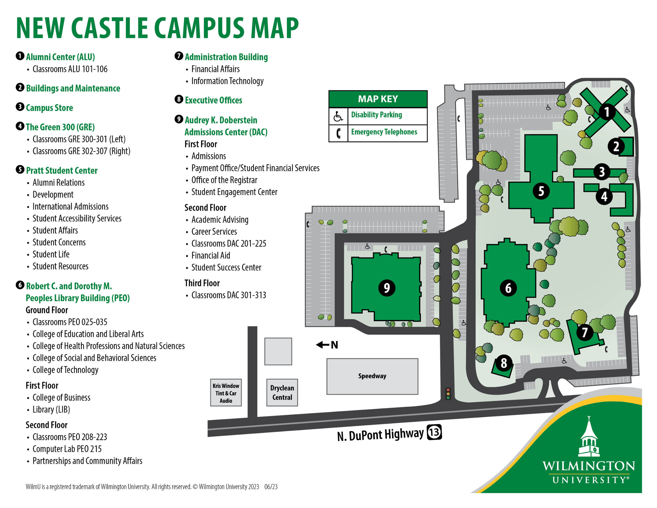 New Castle Campus Map