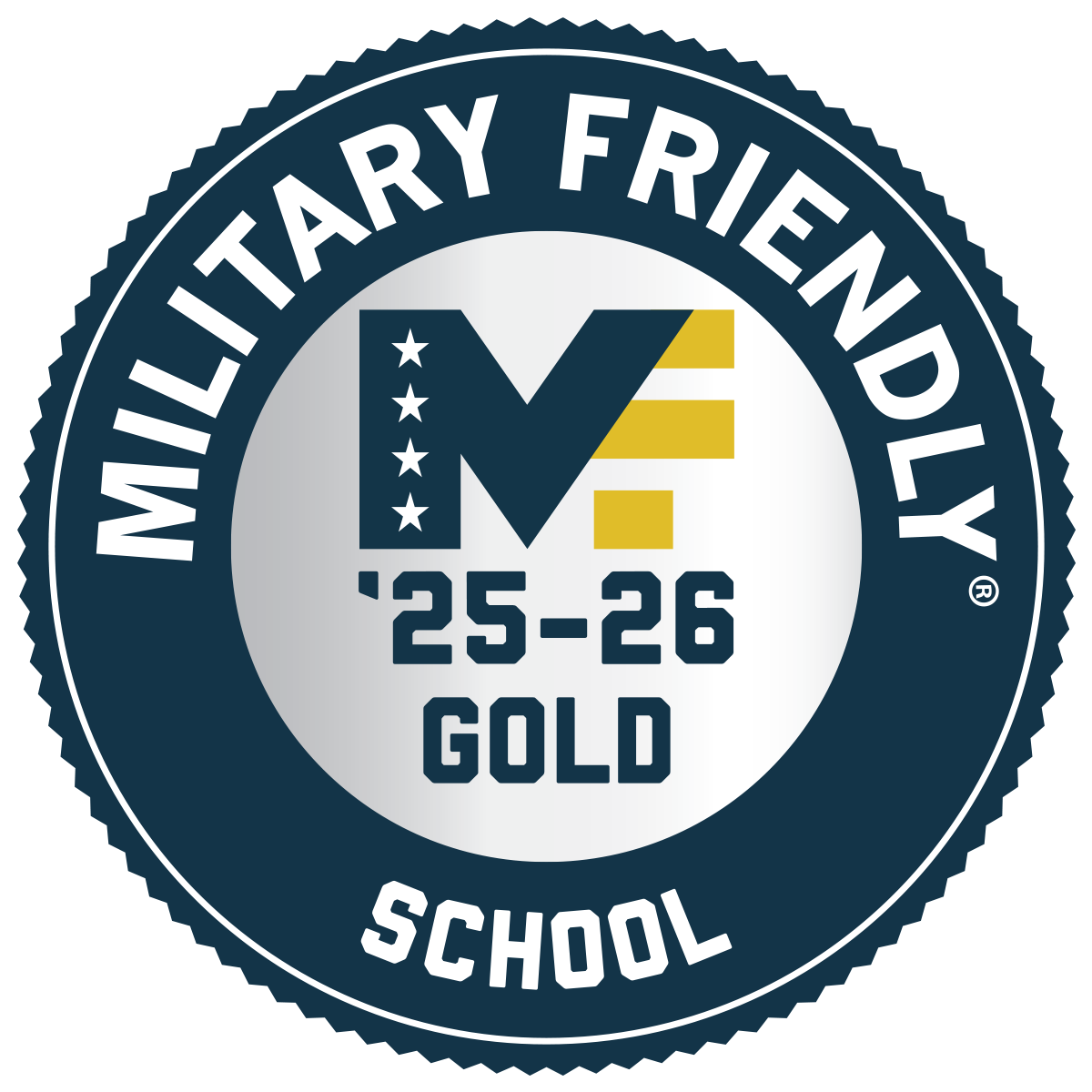 Military Friendly gold school logo
