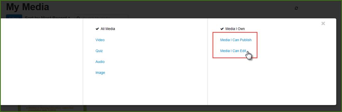 media I can edit and media I can publish