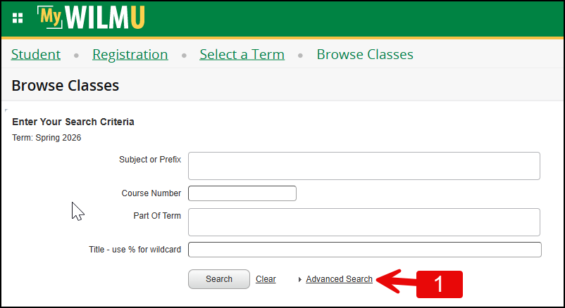 Click "advanced search" at the bottom of the search menu. 
