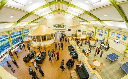 Social setting inside the Pratt Student Center