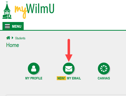 myWilmU student email icon