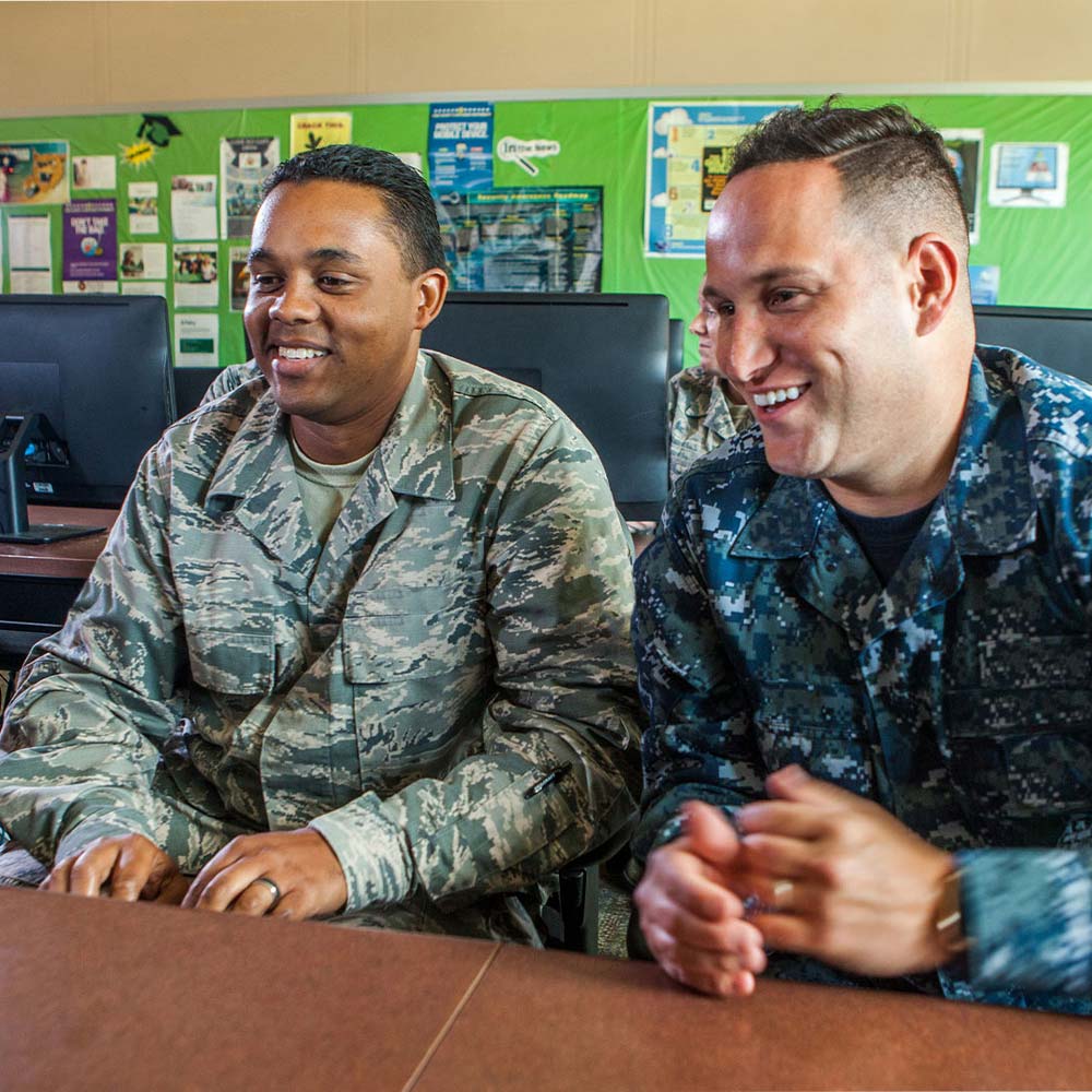a picture of two military men