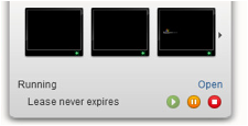 screen shot of the vCloud virtual machine list