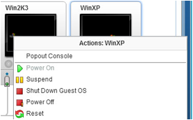 screen shot of selecting a virtual machine in vCloud